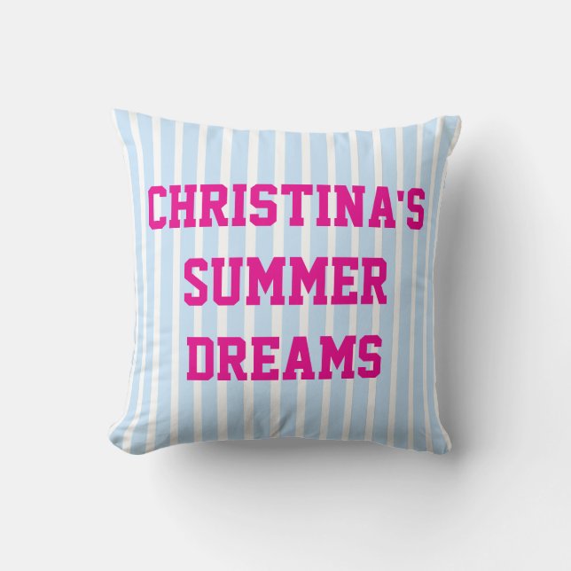 Coussin Modèle de texte à rayures fines  (Recto)