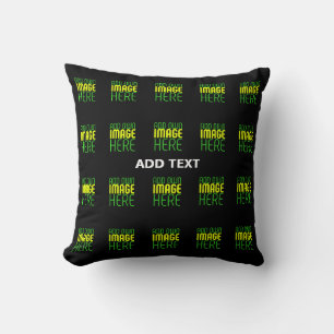 COUSSIN MODÈLE DE TEXTE D'IMAGE NOIRE SIMPLE ET MODERNE