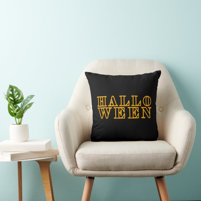 Coussin Modèle de texte Halloween (Chaise)
