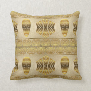 Coussin Modèle d'or africain ethnique