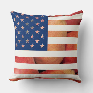 Coussin Modèle États-Unis d'Amérique USA Pears Flag