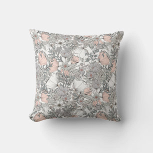 Coussin Modèle floral clair