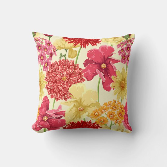 Coussin Modèle floral classique (Recto)