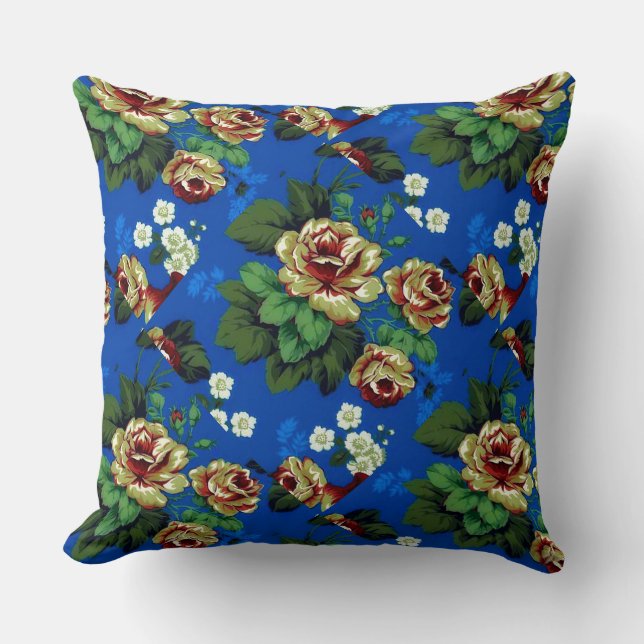 Coussin Modèle Floral Classique Du Passé (Recto)