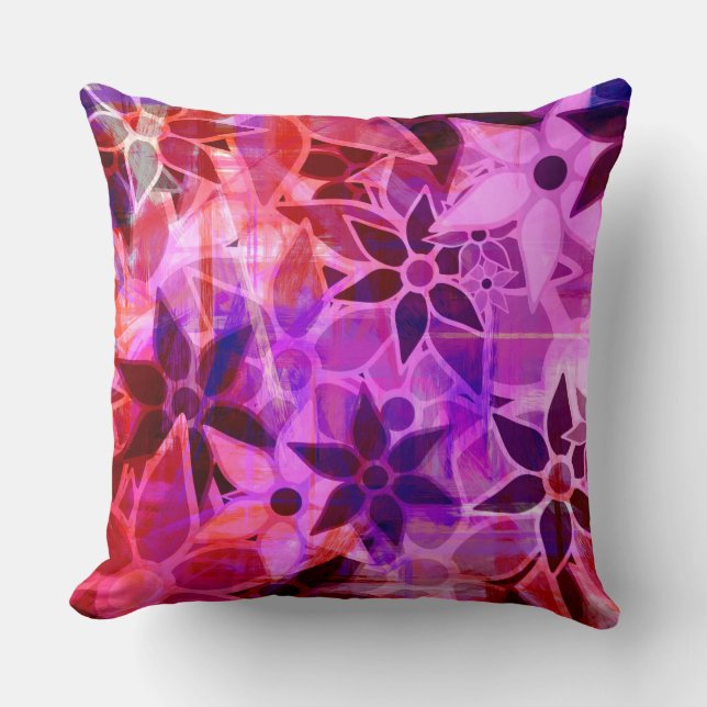 Coussin Modèle floral d'art Abstrait #4 (Recto)