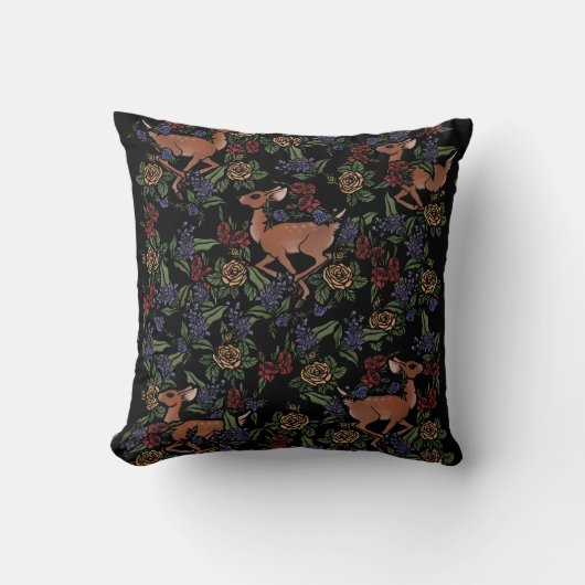 Coussin Modèle floral de cerfs (Recto)