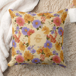 Coussin Modèle floral de marguerite vintage (2)