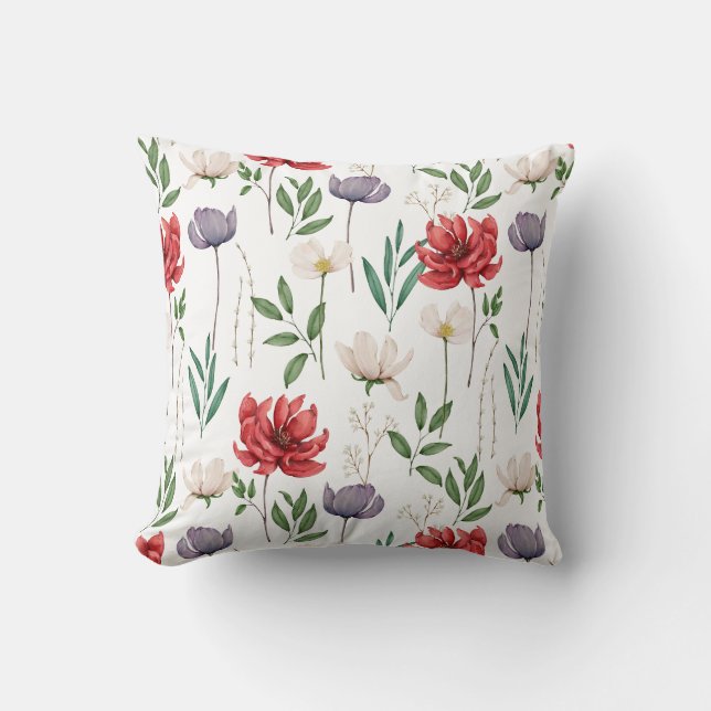 Coussin Modèle Floral Vintage (Recto)