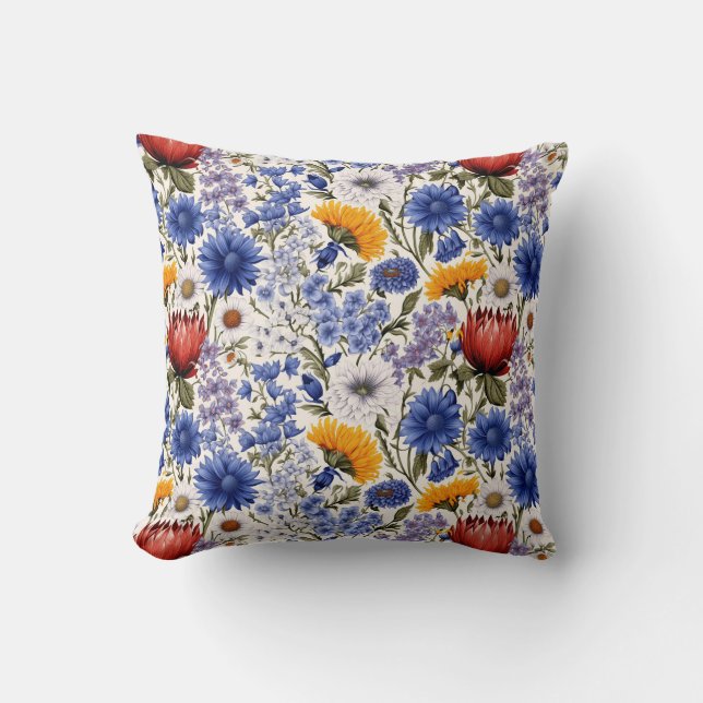 Coussin Modèle Floral Vintage (Recto)
