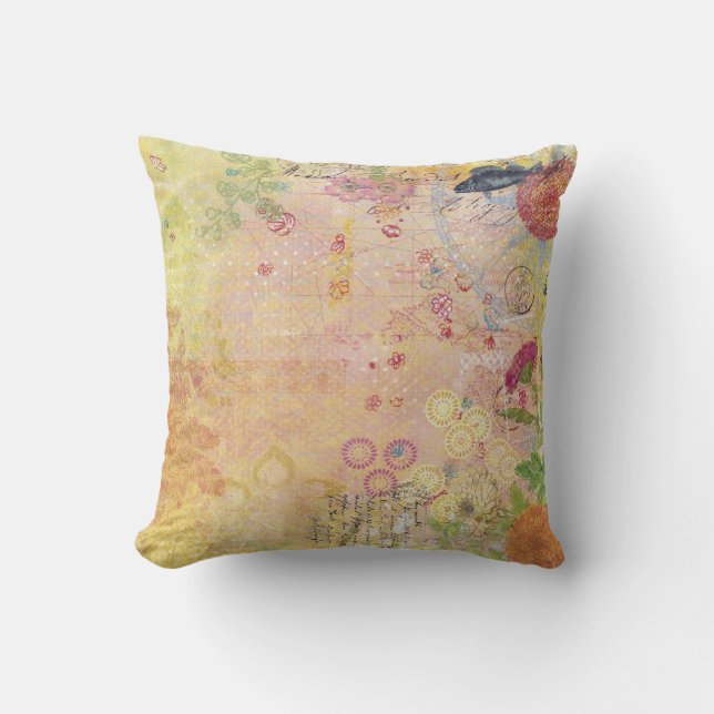 Coussin Modèle floral vintage (Recto)
