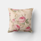 Coussin Modèle floral vintage rose    (Verso)