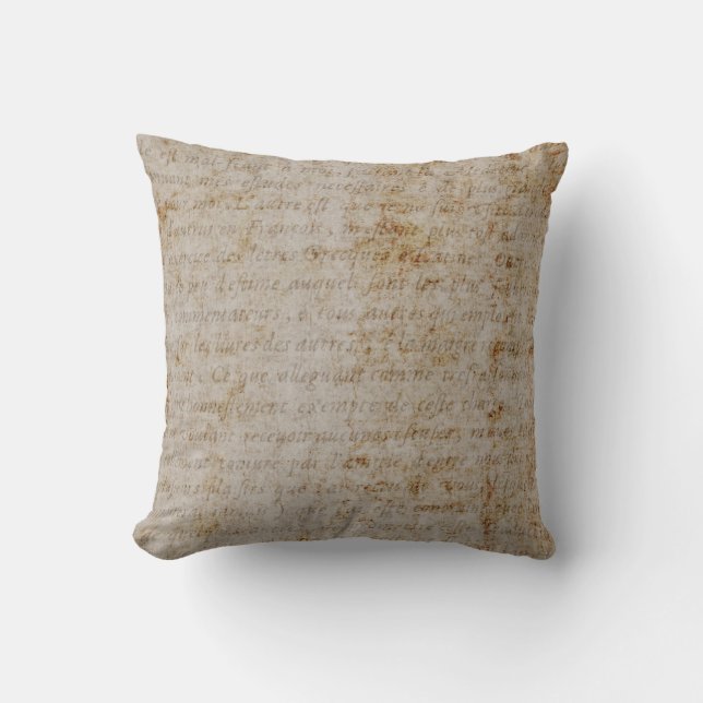 Coussin Modèle français d'exposé introductif des textes (Recto)