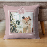 Coussin Modèle moderne | Photo de famille | Initiale<br><div class="desc">Modèle moderne | Photo de famille | Initiale</div>