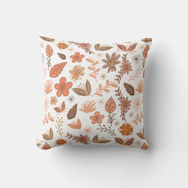 coussin modelé par fleurs botaniques de (Recto)