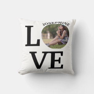 Coussin Modèle photo d'amour personnalisé moderne