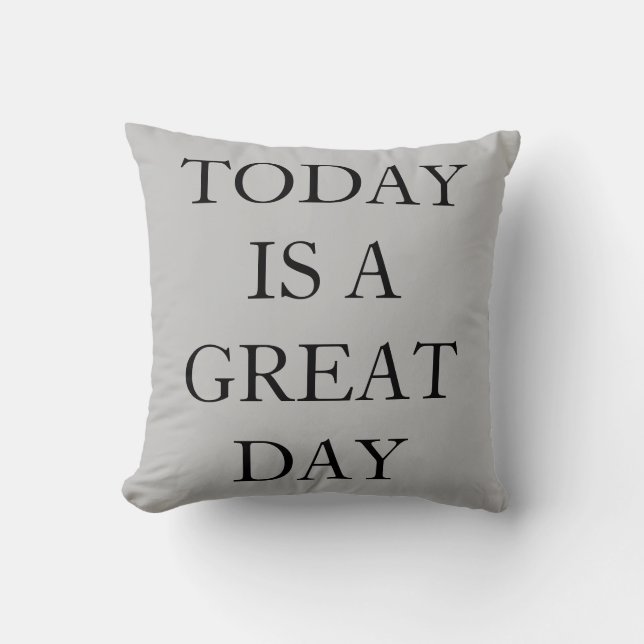 Coussin Modèle texte gris clair (Recto)