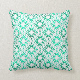 Coussin Modèle turquoise géométrique abstrait