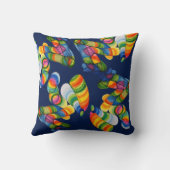 Coussin Modèles de spirales colorées (Verso)