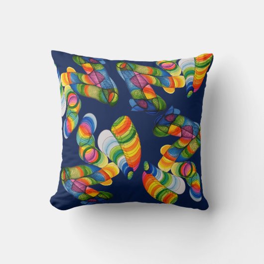 Coussin Modèles de spirales colorées (Recto)