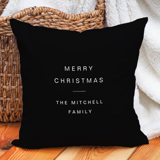 Coussin Modern and Minimal Typography | Black Christmas (Créateur téléchargé)