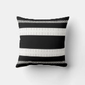 Coussin Modern Black & White Striped Decorative (Verso)