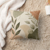 Coussin Modern Botanical Abstract Leaves Decorative Pillow (Couverture)
