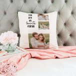 Coussin Modern Collage Couple Photo & Romantic Love Quote<br><div class="desc">Modern Collage Couple Photo & Romantic Love Quote</div>