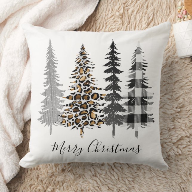 Coussin Modern Farmhouse Christmas Trees (Couverture)