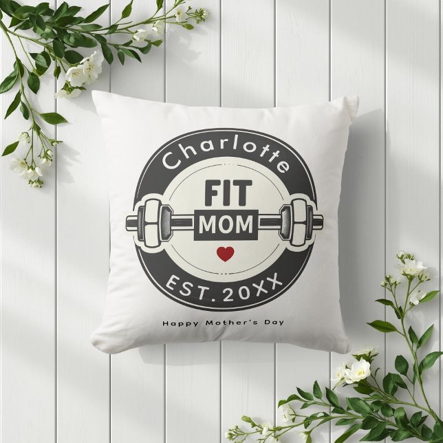 Coussin Modern Fit Mom Mothers Day Pillow Gift (Créateur téléchargé)