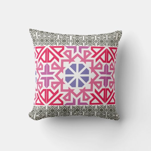 Coussin Modern Geometric colorful Boho Pattern (Recto)