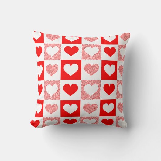 Coussin Modern Heart Pattern Throw Pillow - Romantic  (Recto)