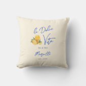 Coussin Modern La Dolce Vita Newlywed Name (Recto)