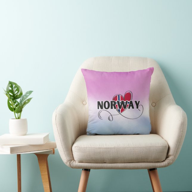 Coussin Modern Love Norvège Drapeau scandinavie Souvenir (Chaise)
