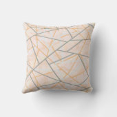 Coussin Modern Ochre and Grey Geometric Lines (Verso)