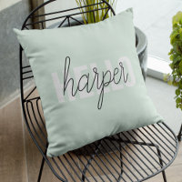 Modern Pastel Mint Bonjour Et Vous Nom
