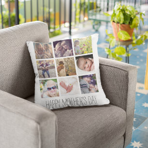 Coussin Modern Photo Collage   Happy Mother's Day