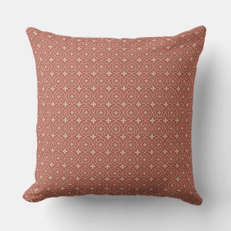 Coussin Modern Red Geometric Pattern Throw Pillow 