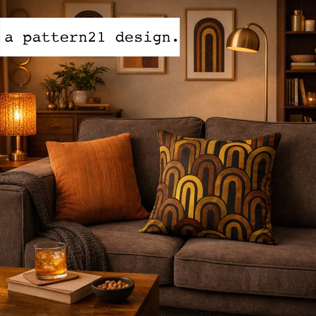 Coussin modern retro (cozy mid-century modern pillow)