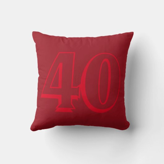 Coussin Moderne | 40e anniversaire du Mariage RUBY | chrét (Verso)