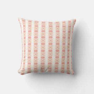 Coussin moderne à motif rose corail