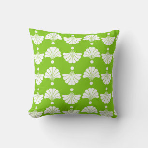 Coussin moderne à motifs floraux verts