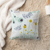Coussin Moderne Abstrait Botanique Jaune Billy Button (Couverture)
