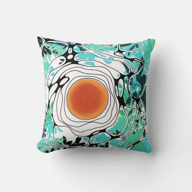 Coussin Moderne Abstrait inspiré par la nature (Recto)