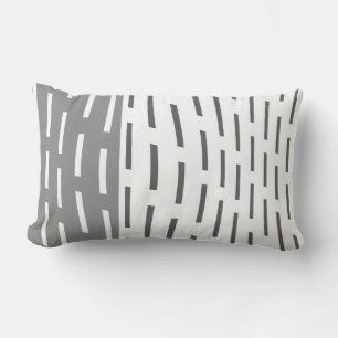 coussin moderne abstrait motif gris et blanc
