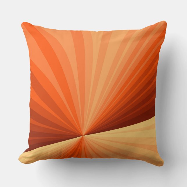 Coussin Moderne Abstrait Orange Rouge Vanille Graphique Fr (Recto)