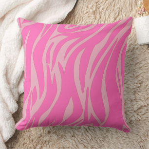 Coussin moderne abstrait rétro rose milieu du siècle