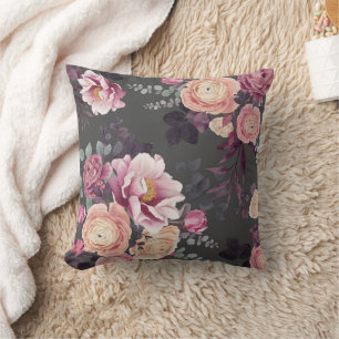 Coussin Moderne aquarelle fleurie élégant