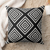 Coussin moderne blanc et noir géométrique (Couverture)