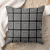 Coussin moderne blanc et noir géométrique (Couverture)