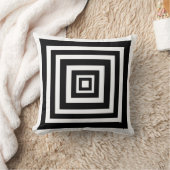 Coussin moderne blanc et noir géométrique (Couverture)